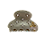 Piranha de cabelo acetato prata com cristais - Imagem 5