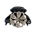 Piranha de cabelo acetato flor prata - Imagem 4