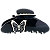 Piranha de cabelo acetato preto borboleta bicolor - Imagem 6