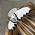 Piranha de cabelo acetato branco borboleta bicolor - Imagem 2