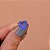 Anel ajustável Elaine Palma coração cristal fusion azul ródio semijoia - Imagem 1
