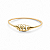 Bracelete filetes zircônia ouro semijoia - Imagem 1