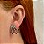 Brinco ear hook 7 aros zircônia ródio semijoia E200166 - Imagem 8