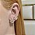 Brinco ear cuff flor zircônia ouro semijoia E10120 - Imagem 2