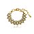 Pulseira Claudia Arbex elos cristais ouro vintage - Imagem 1