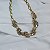 Colar choker Claudia Arbex elos cristais ouro vintage - Imagem 3