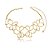 Colar choker flor ouro semijoia CZ21309AU - Imagem 1