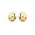 Brinco gota metal martelado ouro semijoia BZ21287AU - Imagem 1