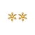 Brinco flor pérola ouro semijoia BZ21290AU - Imagem 1