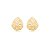 Brinco gota metal martelado ouro semijoia BZ21302AU - Imagem 1