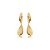Brinco torcido ouro semijoia BZ21303AU - Imagem 1