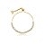 Pulseira gravatinha zircônia ouro semijoia PU 884 - Imagem 1
