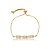 Pulseira gravatinha zircônia ouro semijoia PU 886 - Imagem 1