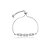 Pulseira gravatinha zircônia ródio semijoia PU 886 - Imagem 1