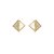 Brinco triangular madrepérola zircônia ouro semijoia BA 5223 - Imagem 1