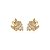 Brinco ear hook aros zircônias ouro semijoia BA 4675 - Imagem 1
