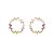 Brinco frontal cristal colorido ouro semijoia BA5187 - Imagem 1