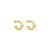 Brinco argolinha tubo duplo ouro semijoia 3746101 - Imagem 1
