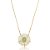 Colar flor madrepérola cristal fusion verde zircônia ouro semijoia XL 2212 - Imagem 1
