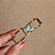 Bracelete cristal azul zircônia ouro semijoia - Imagem 1