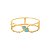 Bracelete cristal azul zircônia ouro semijoia - Imagem 4