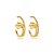 Brinco ear hook zircônia ouro semijoia BZ21547AU - Imagem 1