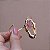 Bracelete orgânico cristal rosa ouro semijoia BC21462AU - Imagem 1