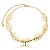 Colar choker zig zag ouro semijoia CZ21438AU - Imagem 1