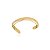 Bracelete orgânico curvado ouro semijoia - Imagem 4