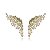Brinco ear cuff asas zircônia colorida ouro semijoia - Imagem 4