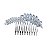 Pente metal folhas cristais prateado 3638101 - Imagem 1