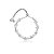 Pulseira gravatinha corações pérolas zircônia ródio semijoia 23k04008 - Imagem 1