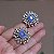 Brinco Elaine Palma cristal fusion azul zircônia ródio semijoia - Imagem 4