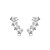 Brinco ear cuff zircônias pérolas ródio semijoia 23k03024 - Imagem 1