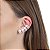Brinco ear cuff zircônias pérolas ródio semijoia 23k03024 - Imagem 2