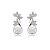 Brinco folhas zircônias pérolas ródio semijoia BA-5149 - Imagem 1