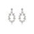 Brinco flores zircônias pérolas ródio semijoia ZB 625 - Imagem 1