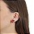 Brinco flor cristais pink ródio semijoia 14a04005 - Imagem 2