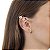 Brinco ear cuff encaixe pérolas zircônias coloridas ouro semijoia HY 630 - Imagem 2