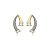 Brinco frontal zircônia ouro semijoia HY 433 - Imagem 1