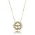 Colar Espírito Santo mandala zircônia ouro semijoia HY 270 - Imagem 1
