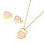 Colar e brinco pedra natural quartzo rosa ouro semijoia - Imagem 4