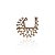 Brinco ear cuff Claudia Arbex encaixe cristais fumê ouro vintage - Imagem 1
