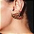 Brinco ear cuff Claudia Arbex cristais fumê ouro vintage - Imagem 2