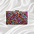 Bolsa Clutch de Festa com Pedrarias Coloridas e Alça Dourada - Imagem 1