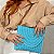 Bolsa carteira palha azul - Imagem 4
