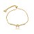 Pulseira gravatinha zircônia ouro semijoia PU 969 - Imagem 1