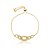 Pulseira gravatinha elos zircônia ouro semijoia PU 972 - Imagem 1