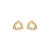 Brinco triangular madrepérola zircônia ouro semijoia E10656 - Imagem 1