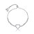 Pulseira gravatinha coração zircônia ródio semijoia SL-30 - Imagem 1